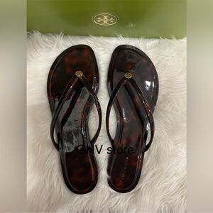 Tory Burch Chelsea Women’s Tortoise Flip Flops NEW